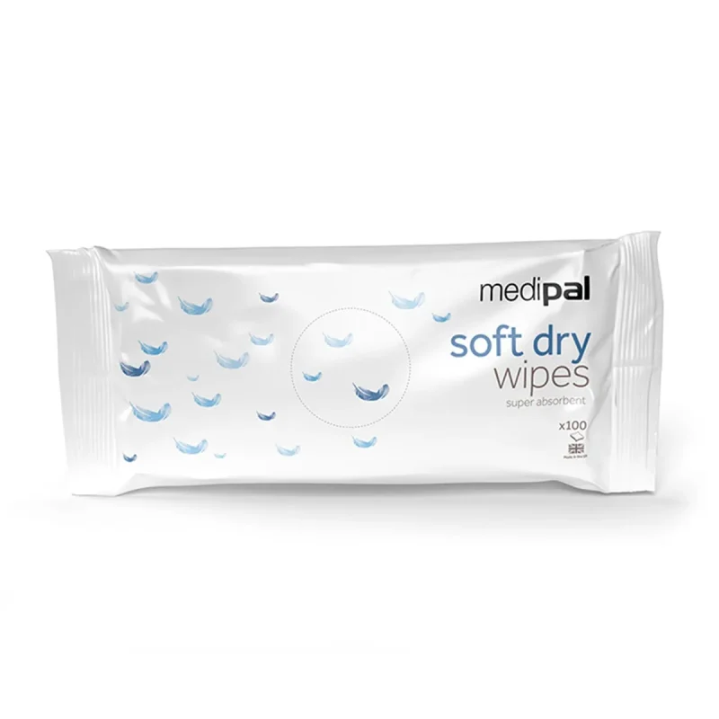 Dry Patient Wipe Soft Pack x 100 sheets