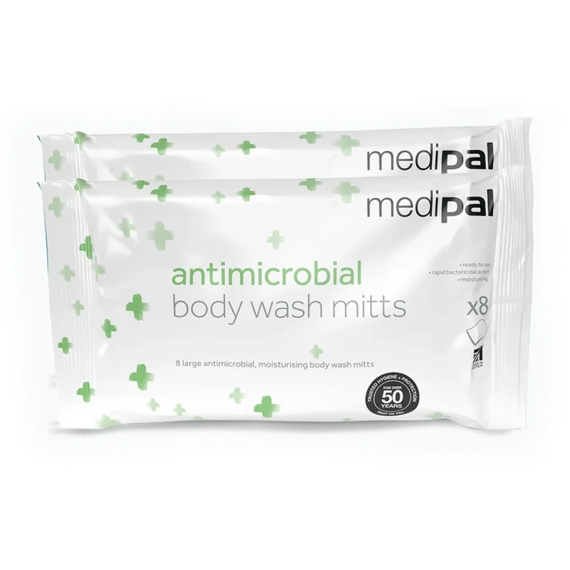 Antimicrobial Wash Mitts x 8
