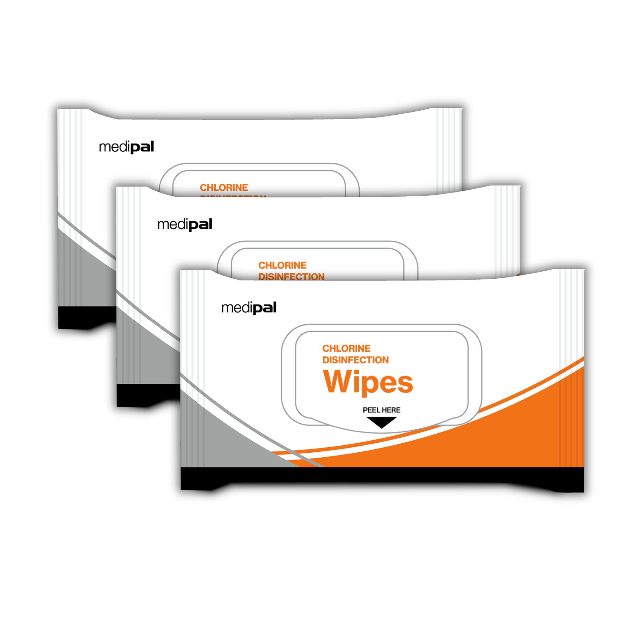 Chlorine wipes - Flow Wrap of 50 wipes
